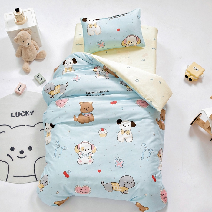 鱼宝 2025新款全棉幼儿园套件 三件套—童真系列 音乐狗