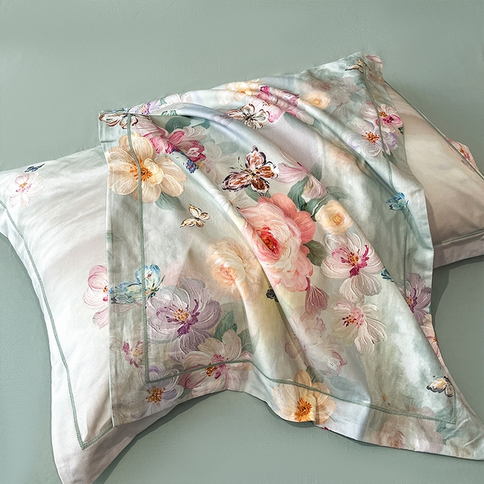 91家纺网 家纺一手货源 找家纺 格里芬 2025全棉加厚磨毛纯棉生态磨毛印花四件套 菲雅-兰