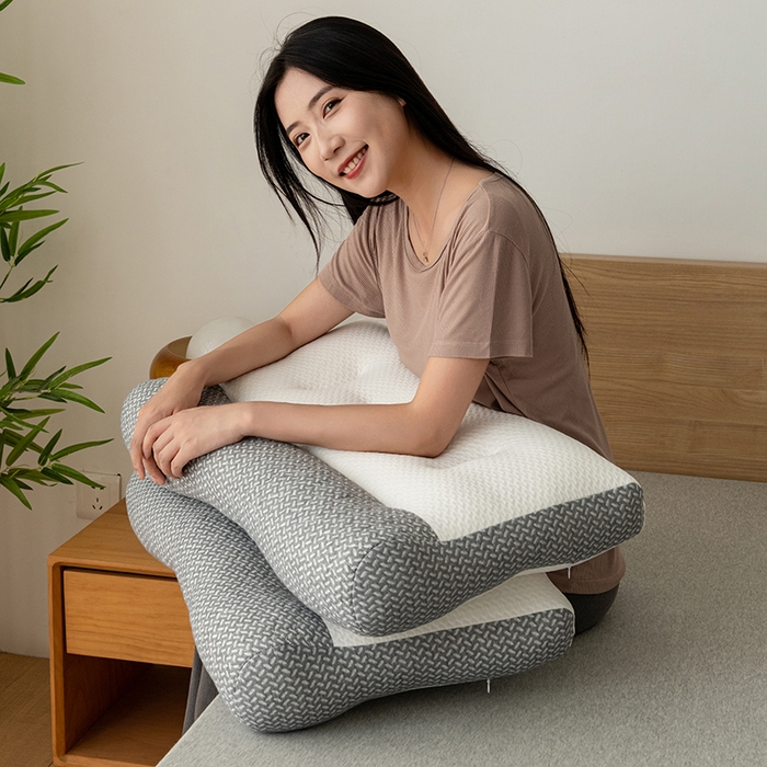 91家纺网 家纺一手货源 找家纺 （总）小米枕芯 2025新款针织反牵引乳胶枕