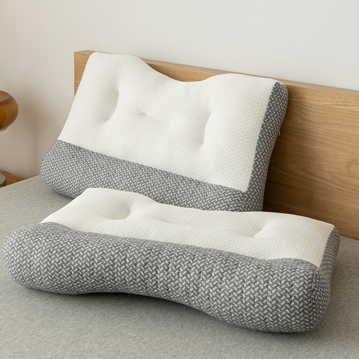 91家纺网 家纺一手货源 找家纺 （总）小米枕芯 2025新款针织反牵引乳胶枕