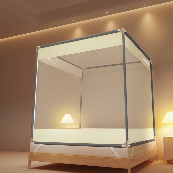 91家纺网 家纺一手货源 找家纺 佳梦家纺 2025新款光年系列坐床蚊帐 光年米