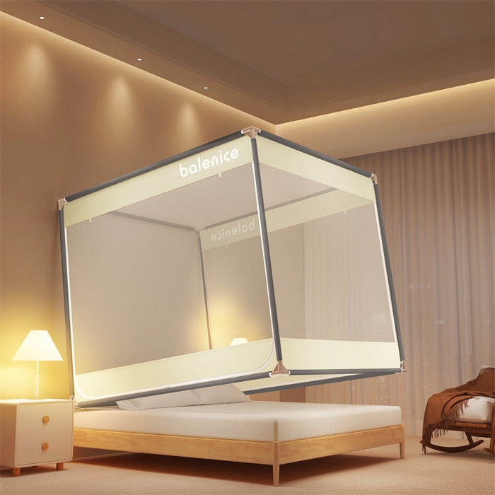 91家纺网 家纺一手货源 找家纺 佳梦家纺 2025新款光年系列坐床蚊帐 光年米