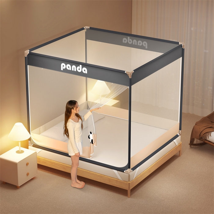 91家纺网 家纺一手货源 找家纺 （总）佳梦家纺 2025新款柠檬烫画坐床蚊帐