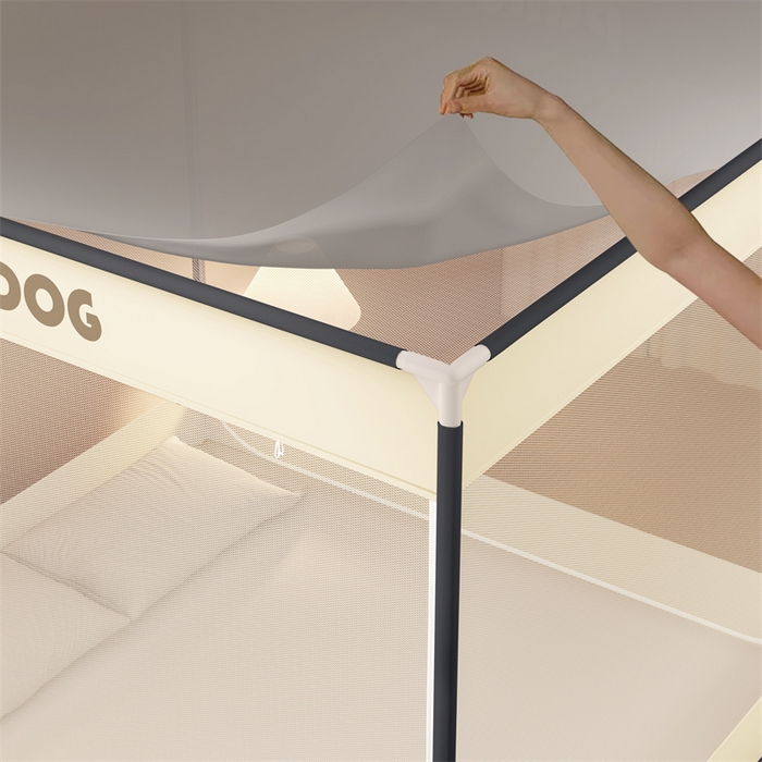 91家纺网 家纺一手货源 找家纺 佳梦家纺 2025新款柠檬烫画坐床蚊帐 洛可可