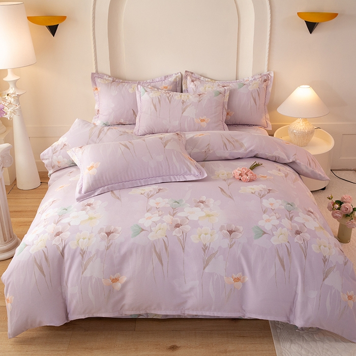 91家纺网 家纺一手货源 找家纺 （总1）巧玲珑2025新款A版高支高密生态长绒棉四件套