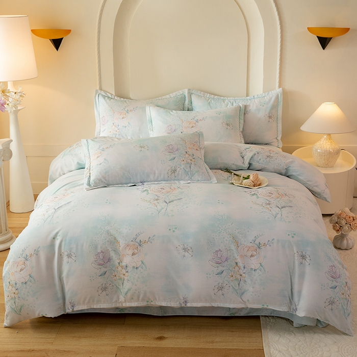 91家纺网 家纺一手货源 找家纺 （总1）巧玲珑2025新款A版高支高密生态长绒棉四件套