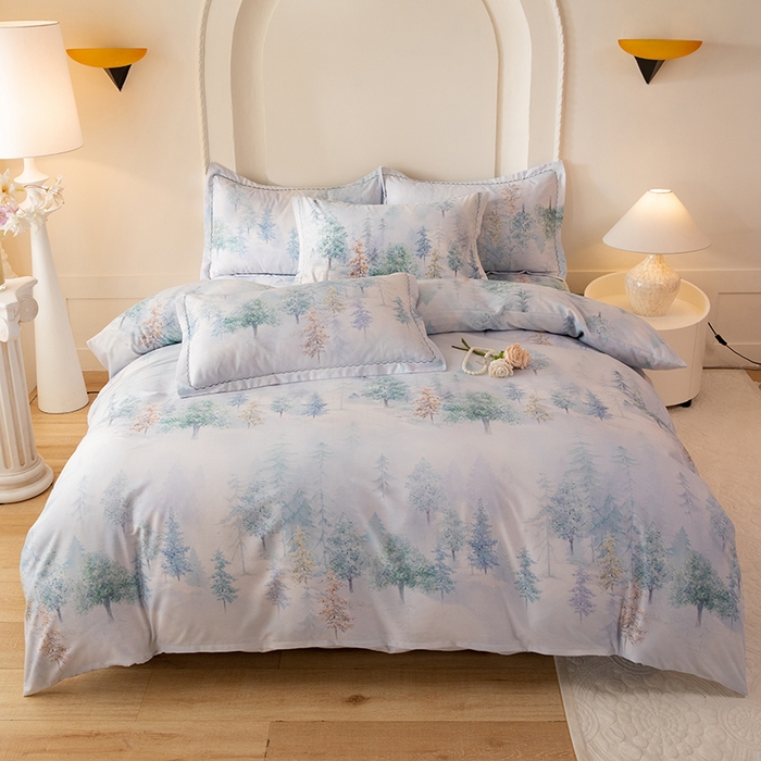 91家纺网 家纺一手货源 找家纺 （总1）巧玲珑2025新款A版高支高密生态长绒棉四件套