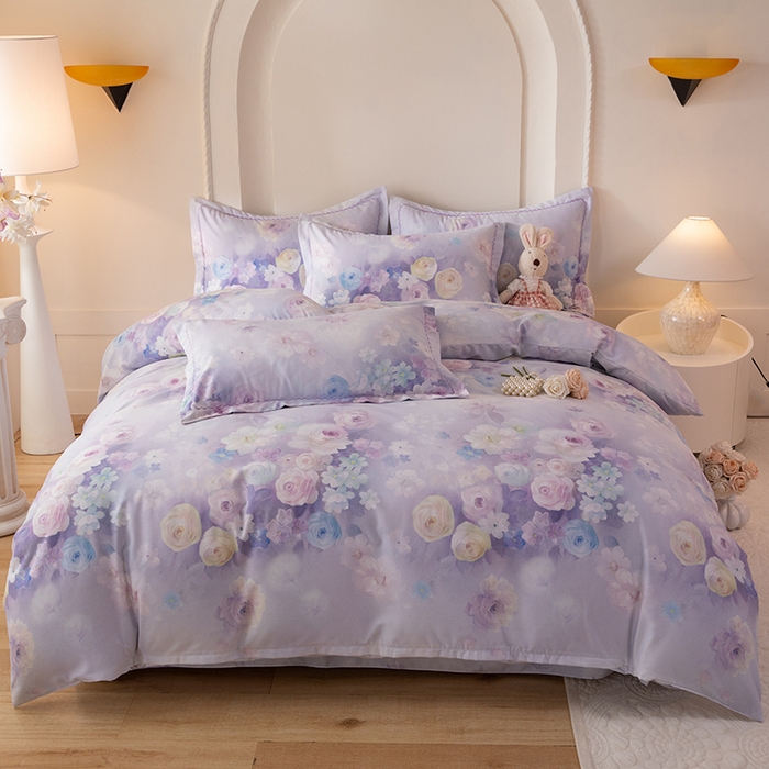 91家纺网 家纺一手货源 找家纺 （总1）巧玲珑2025新款A版高支高密生态长绒棉四件套