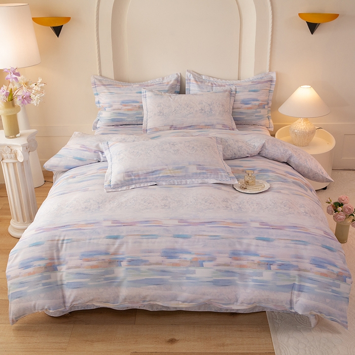 91家纺网 家纺一手货源 找家纺 （总1）巧玲珑2025新款A版高支高密生态长绒棉四件套