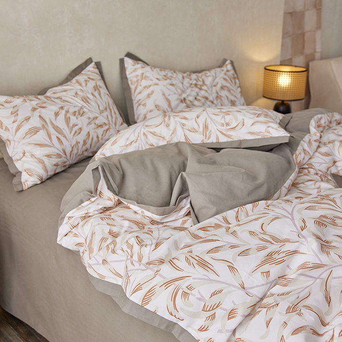 91家纺网 家纺一手货源 找家纺 千朵森 2025新款全棉高定印花磨毛拼角四件套-风格一 雅韵