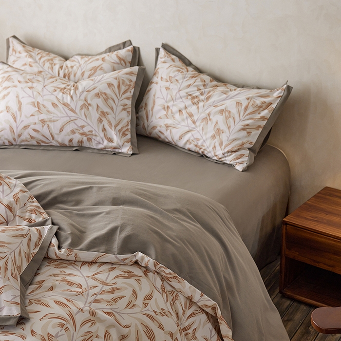 91家纺网 家纺一手货源 找家纺 千朵森 2025新款全棉高定印花磨毛拼角四件套-风格一 雅韵