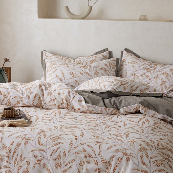 91家纺网 家纺一手货源 找家纺 千朵森 2025新款全棉高定印花磨毛拼角四件套-风格一 雅韵