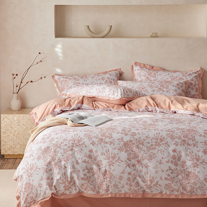 91家纺网 家纺一手货源 找家纺 千朵森 2025新款全棉高定印花磨毛拼角四件套-风格一 芳华