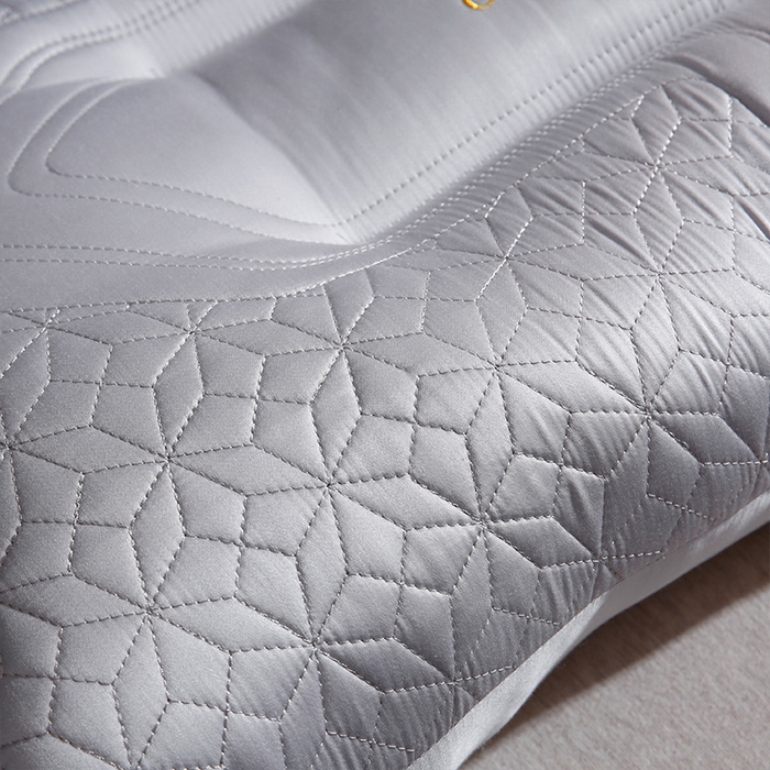 91家纺网 家纺一手货源 找家纺 永乐枕芯 2025新款莫代尔乳胶枕芯 蚕丝乳胶枕 枕头枕芯 绅士灰 48x74cm/对