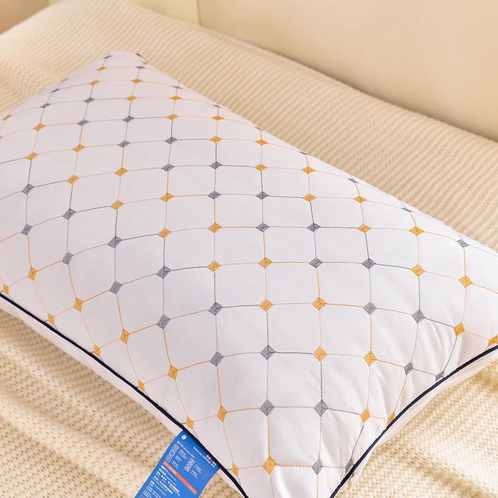 91家纺网 家纺一手货源 找家纺 永乐枕芯 2025新款绗缝满天星单边枕芯 满天星枕头枕芯 600g 单边满天星