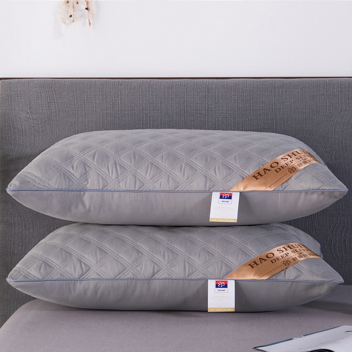 永乐枕芯 2025新款绗缝满天星单边枕芯 满天星枕头枕芯 700g 单边灰色