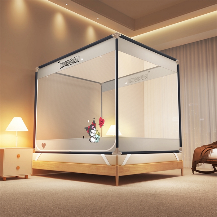 91家纺网 家纺一手货源 找家纺 （总）佳梦家纺 2025新款三丽鸥坐床蚊帐