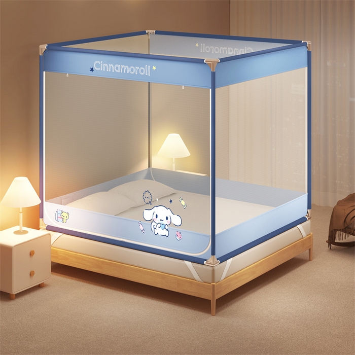 91家纺网 家纺一手货源 找家纺 佳梦家纺 2025新款三丽鸥坐床蚊帐 糖果玉桂