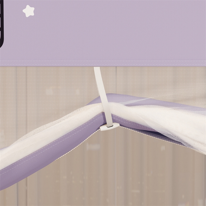 91家纺网 家纺一手货源 找家纺 佳梦家纺 2025新款三丽鸥坐床蚊帐 库洛米紫