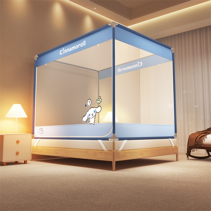 91家纺网 家纺一手货源 找家纺 佳梦家纺 2025新款三丽鸥坐床蚊帐 小鸟玉桂