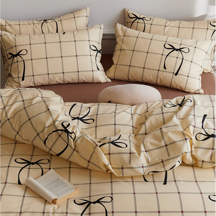 91家纺网 家纺一手货源 找家纺 千朵森 2025新款全棉高密陶瓷磨毛印花四件套 轻悦