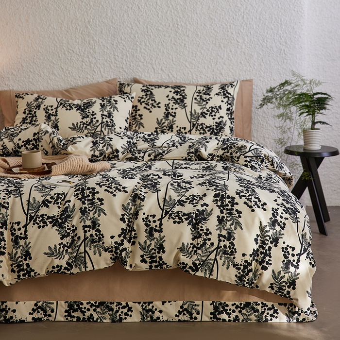 91家纺网 家纺一手货源 找家纺 千朵森 2025新款全棉高密陶瓷磨毛印花四件套 晚棠