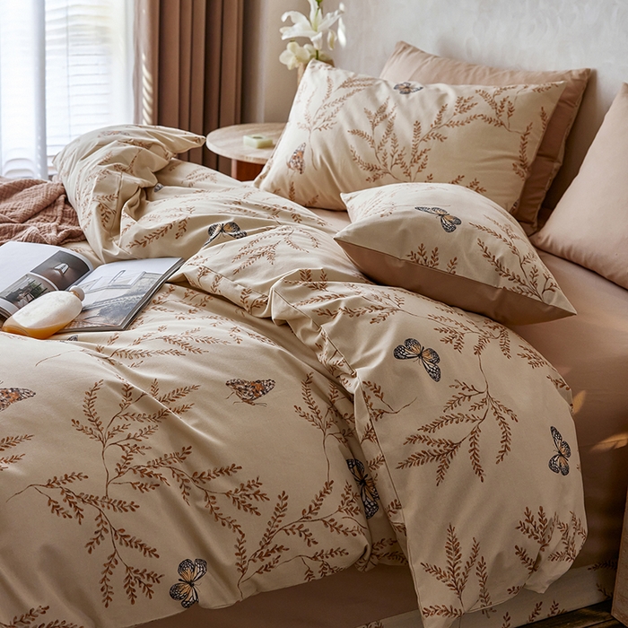 千朵森 2025新款全棉高密陶瓷磨毛印花四件套 沐梦