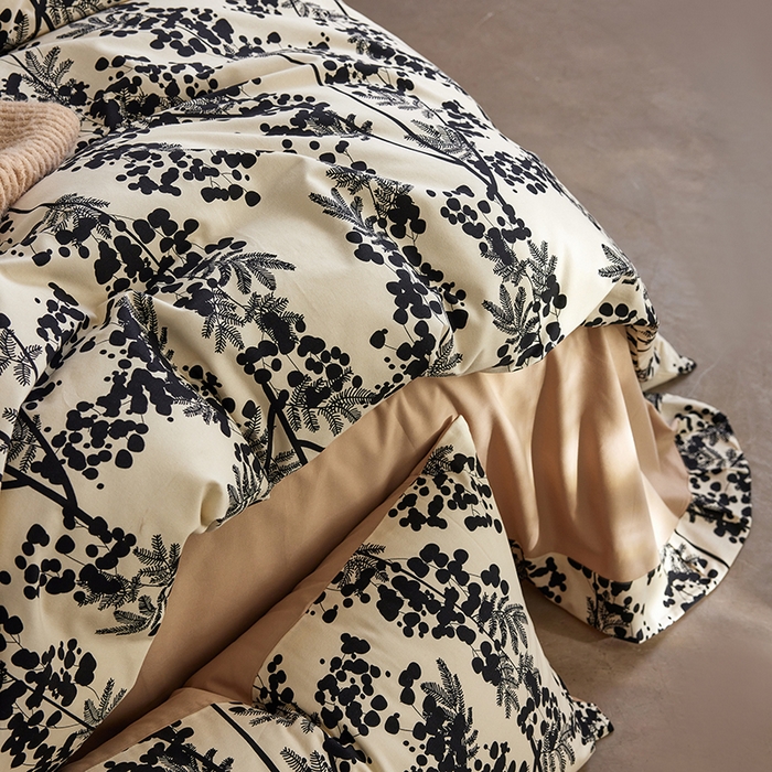 91家纺网 家纺一手货源 找家纺 千朵森 2025新款全棉高密陶瓷磨毛印花四件套 晚棠