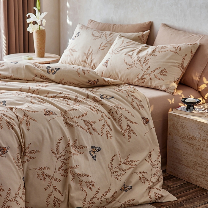 91家纺网 家纺一手货源 找家纺 （总）千朵森 2025新款全棉高密陶瓷磨毛印花四件套