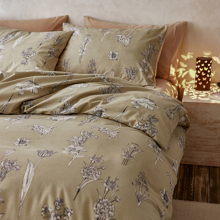 91家纺网 家纺一手货源 找家纺 千朵森 2025新款全棉高密陶瓷磨毛印花四件套 秋屿