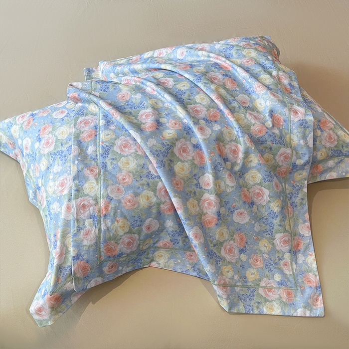 91家纺网 家纺一手货源 找家纺 格里芬 2025全棉加厚磨毛纯棉生态磨毛印花四件套 浪漫花海-绿