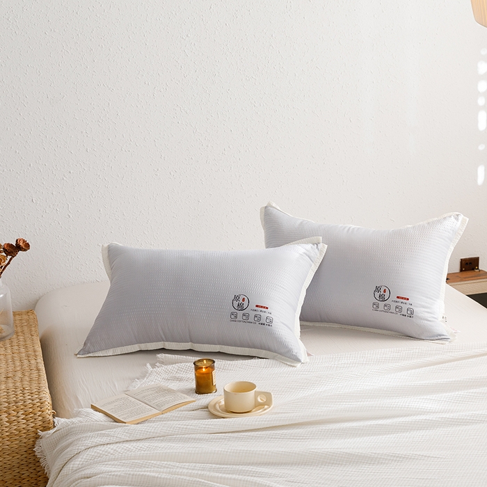 小米枕芯 2025新款泡泡纱四色枕头枕芯 灰色