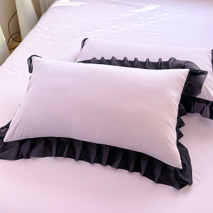 91家纺网 家纺一手货源 找家纺 唐人居 2025新款韩式花边亲肤四件套--相遇系列 相遇-香芋紫