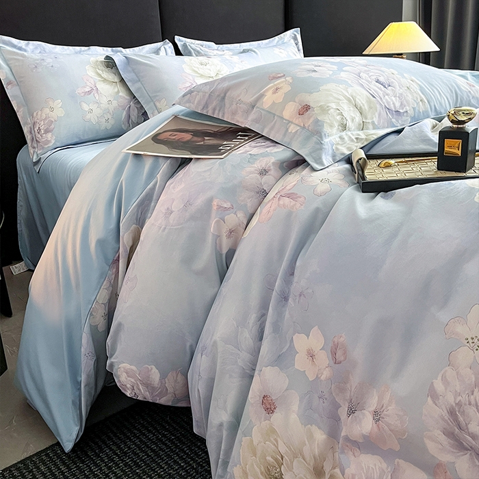 91家纺网 家纺一手货源 找家纺 格里芬 2025全棉加厚磨毛纯棉生态磨毛印花四件套 丽芙-兰