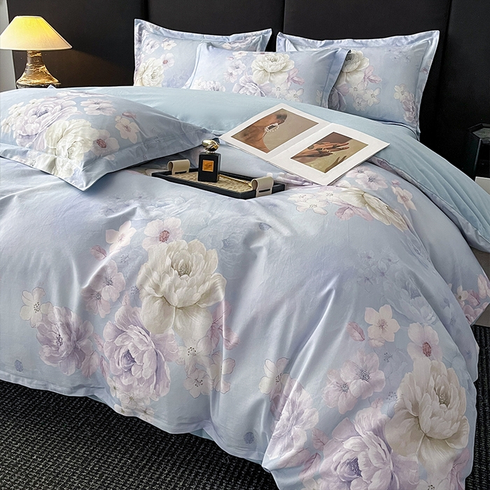 91家纺网 家纺一手货源 找家纺 格里芬 2025全棉加厚磨毛纯棉生态磨毛印花四件套 丽芙-兰