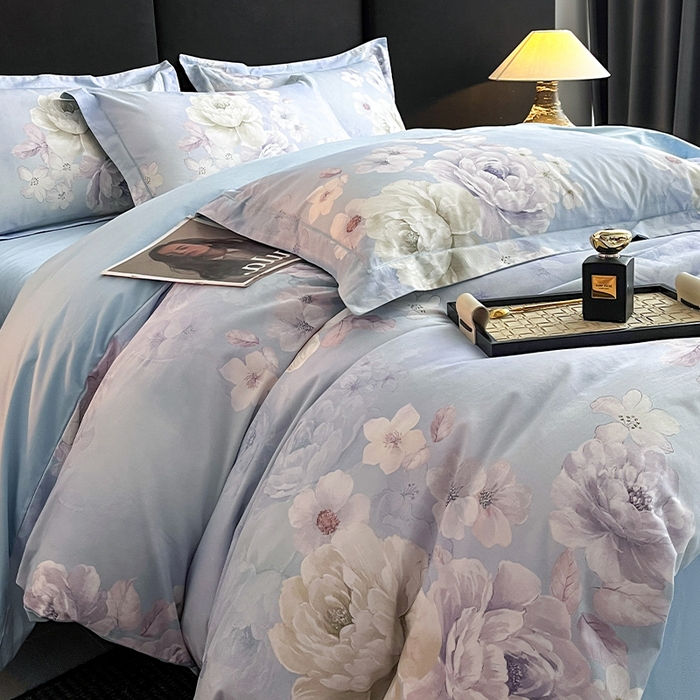 91家纺网 家纺一手货源 找家纺 格里芬 2025全棉加厚磨毛纯棉生态磨毛印花四件套 丽芙-兰