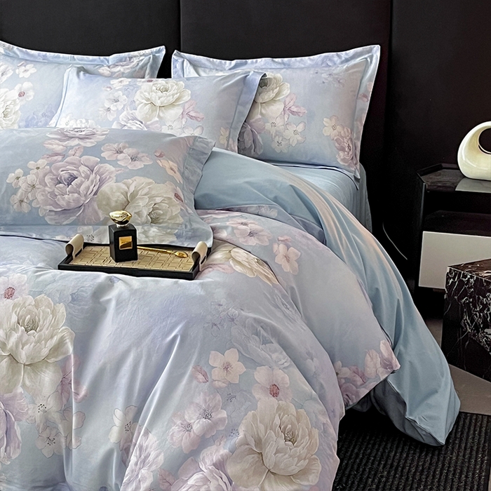 91家纺网 家纺一手货源 找家纺 格里芬 2025全棉加厚磨毛纯棉生态磨毛印花四件套 丽芙-兰