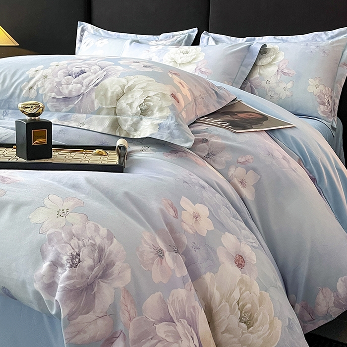 91家纺网 家纺一手货源 找家纺 格里芬 2025全棉加厚磨毛纯棉生态磨毛印花四件套 丽芙-兰