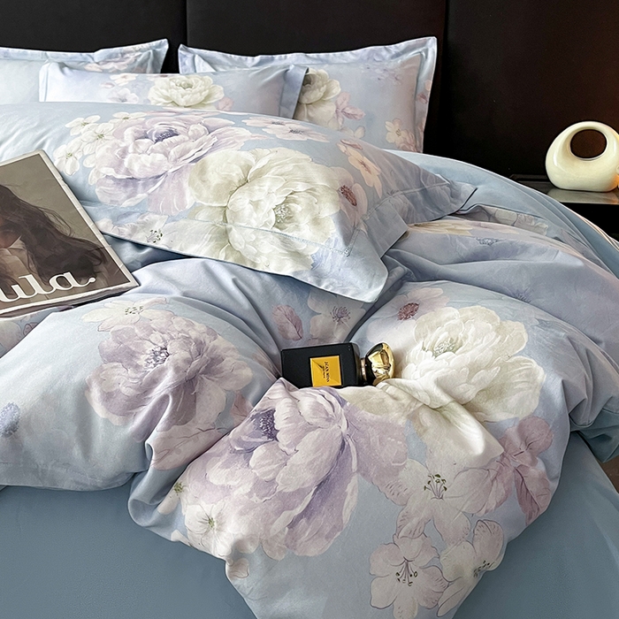 91家纺网 家纺一手货源 找家纺 格里芬 2025全棉加厚磨毛纯棉生态磨毛印花四件套 丽芙-兰