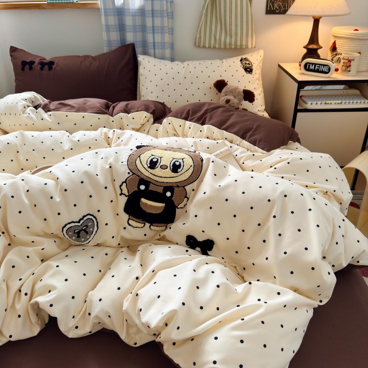 91家纺网 家纺一手货源 找家纺 一霖家纺 2025新款高克重云朵棉毛巾绣印绣四件套-小清新系列-第三波 精灵布布