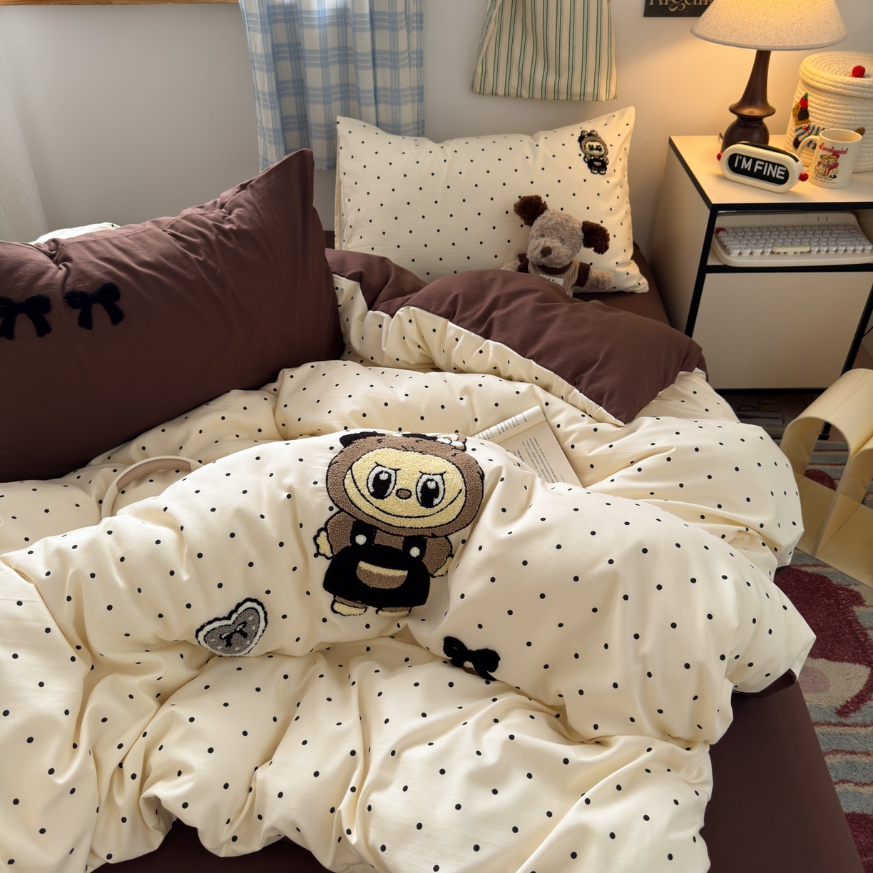 91家纺网 家纺一手货源 找家纺 一霖家纺 2025新款高克重云朵棉毛巾绣印绣四件套-小清新系列-第三波 精灵布布