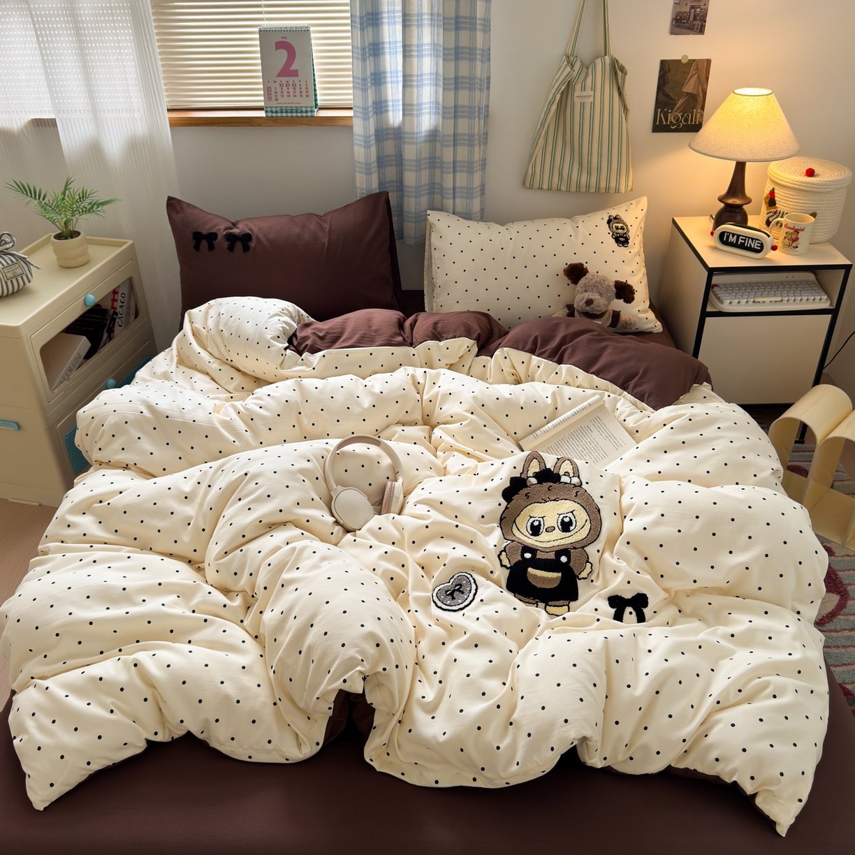 91家纺网 家纺一手货源 找家纺 一霖家纺 2025新款高克重云朵棉毛巾绣印绣四件套-小清新系列-第三波 精灵布布