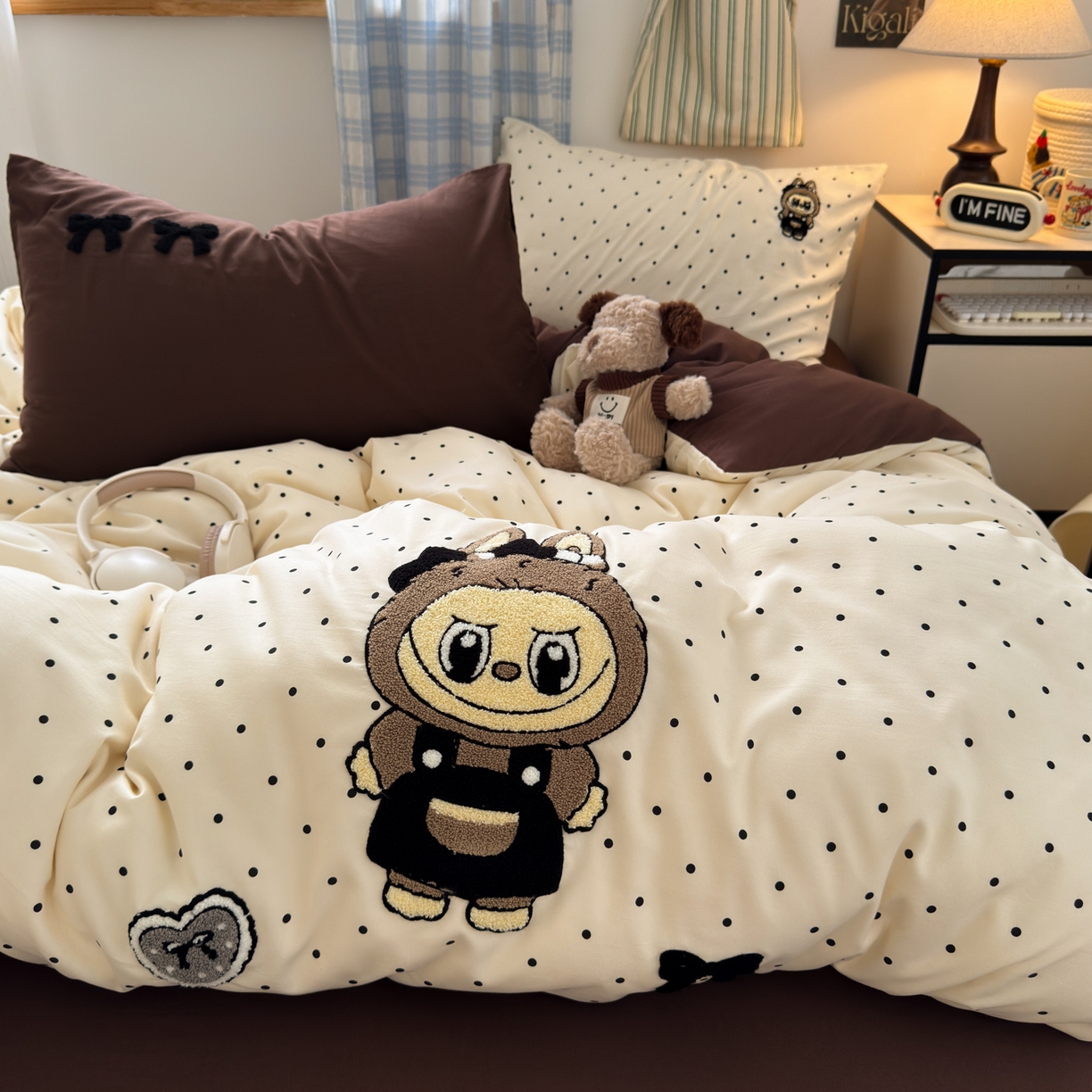 91家纺网 家纺一手货源 找家纺 一霖家纺 2025新款高克重云朵棉毛巾绣印绣四件套-小清新系列-第三波 精灵布布