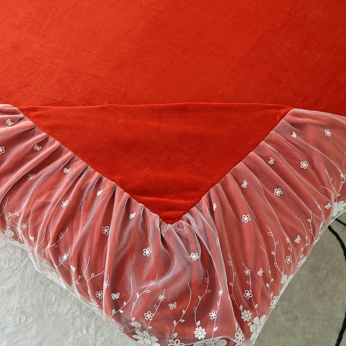 91家纺网 家纺一手货源 找家纺 （总）睡美人 2025新款牛奶绒蕾丝款床裙四件套花仙子系列