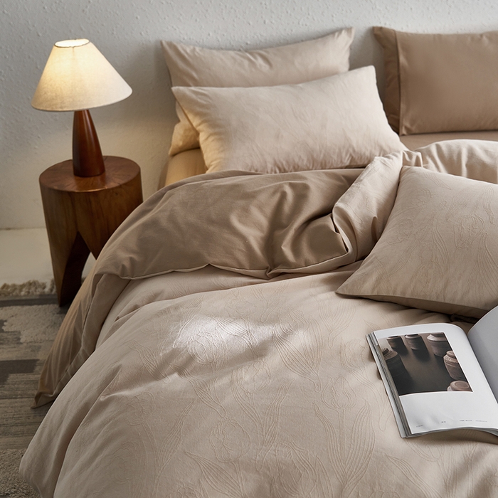 91家纺网 家纺一手货源 找家纺 （总）千朵森 2025新款全棉色织提花磨毛四件套-风格一