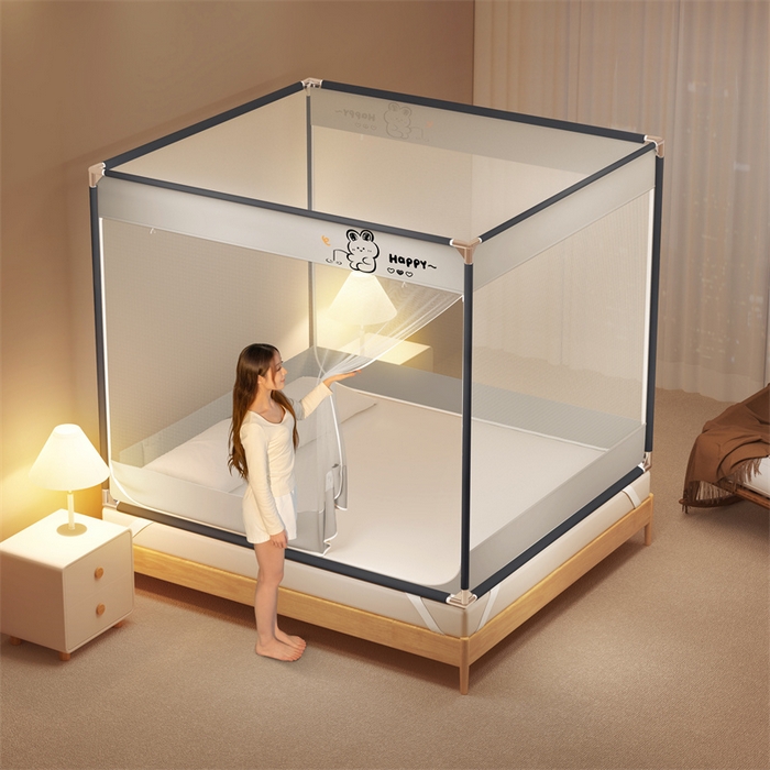 91家纺网 家纺一手货源 找家纺 （总）佳梦家纺 2025新款小卡通坐床蚊帐