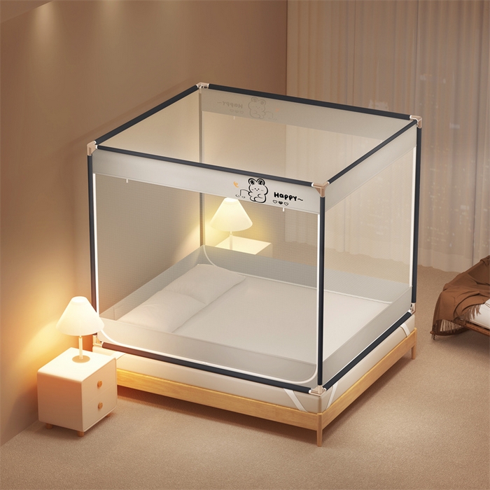 91家纺网 家纺一手货源 找家纺 （总）佳梦家纺 2025新款小卡通坐床蚊帐