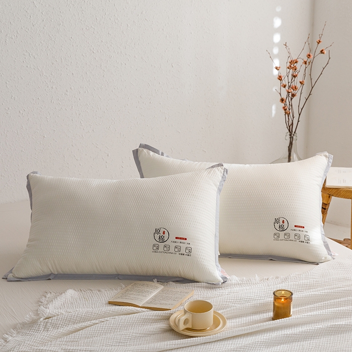 小米枕芯 2025新款泡泡纱四色枕头枕芯 米白