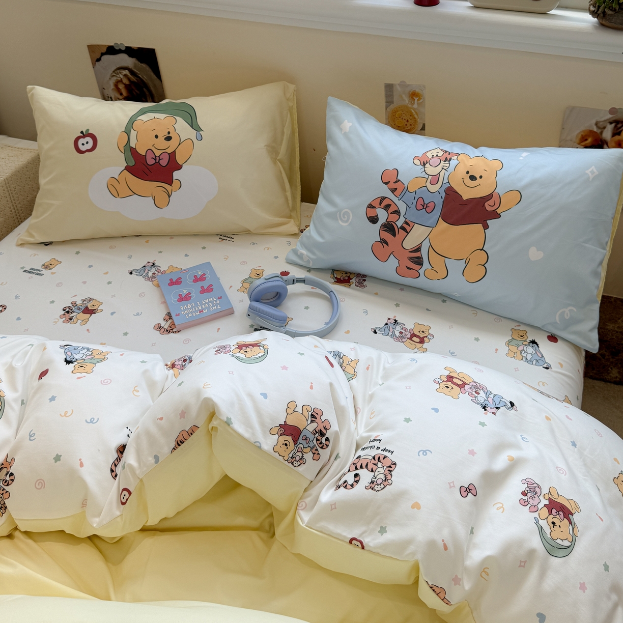 91家纺网 家纺一手货源 找家纺 一霖家纺 2025新款高克重云朵棉毛巾绣印绣四件套-小清新系列-第三波 精灵布布