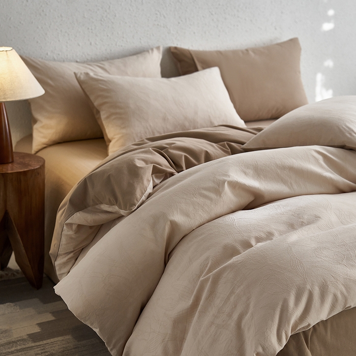 千朵森 2025新款全棉色织提花磨毛四件套-风格一 欧佩斯-抹茶